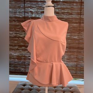 Unique CQbyCQ designer blouse size S.  Runs large. Dusty pink.  Worn once.